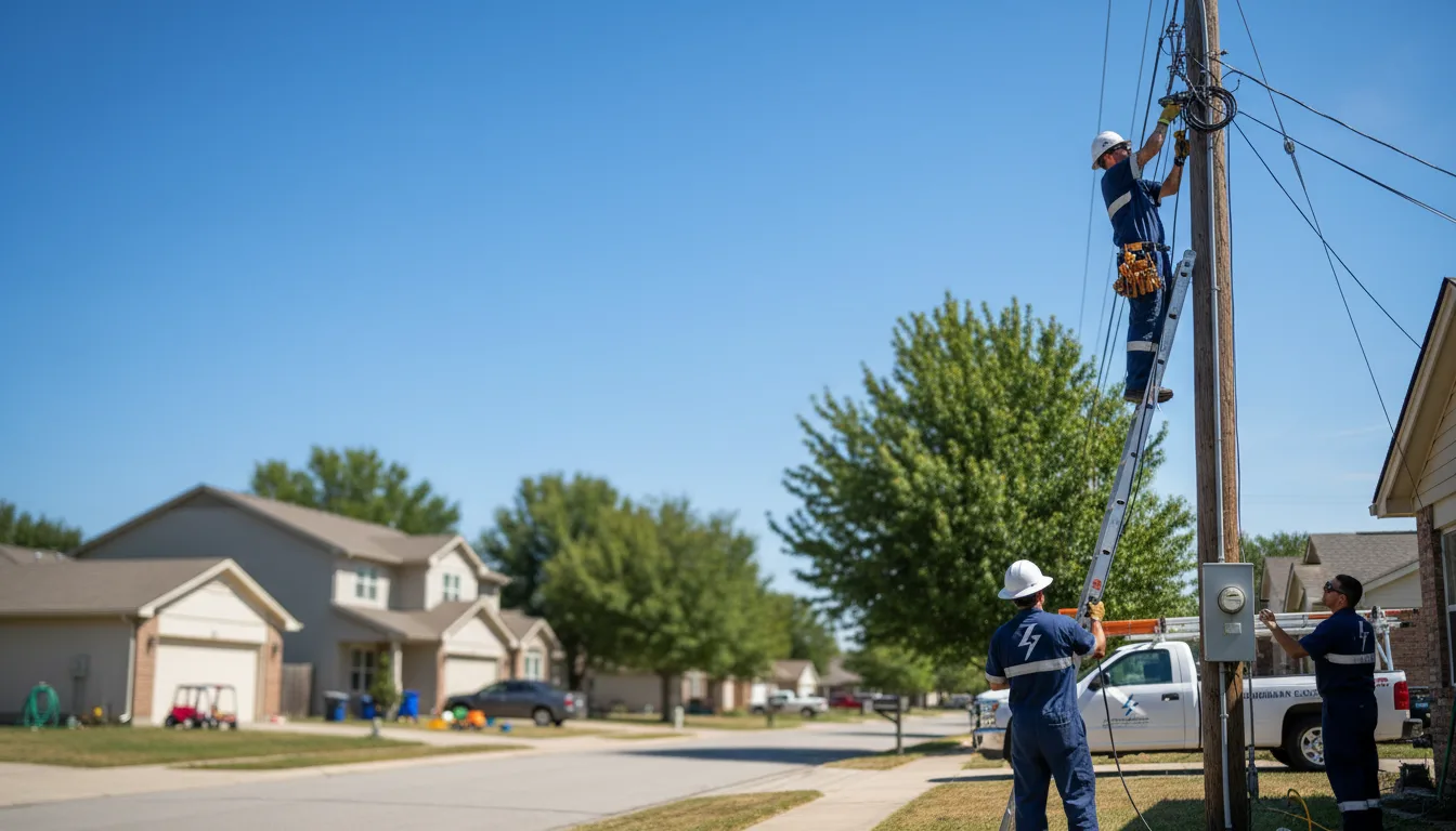 Residential electrician providing installation services in Mount Vernon, TX